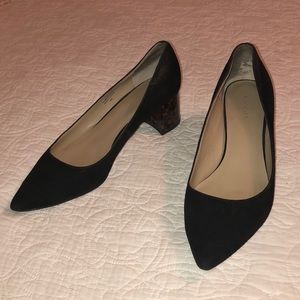 Ann Taylor Suede Pumps with Tortoise Heels Size 9